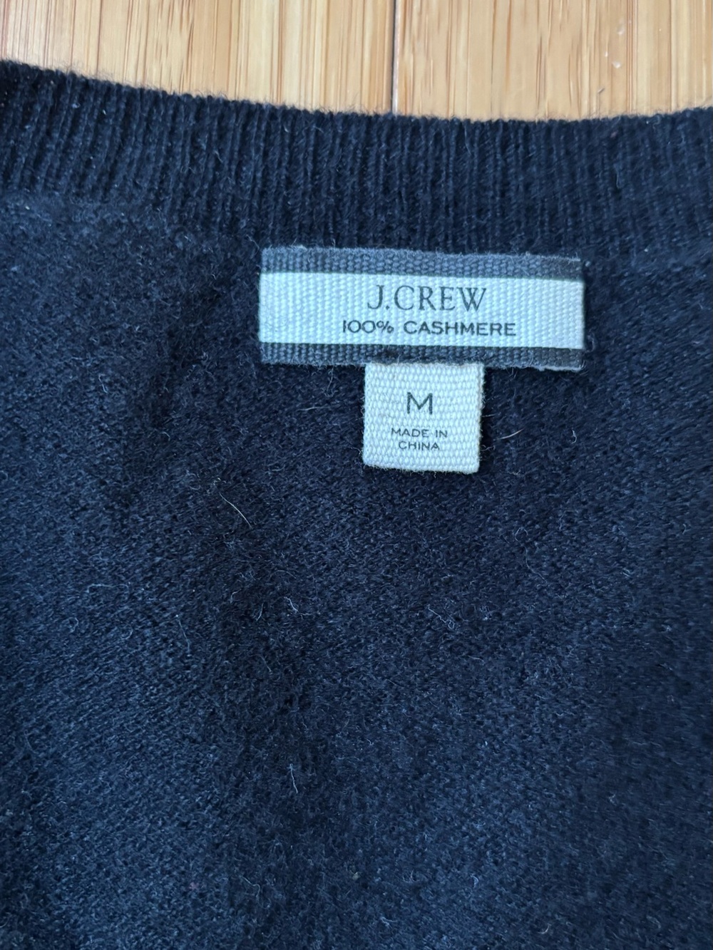 J. Crew Black Cashmere Crewneck Sweater